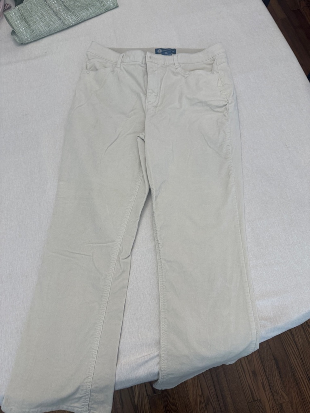 Democracy Women's Boot Cut Pants in Light Beige, corduroy